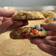 two cookies, comparing aspects of re-testing the recipe.