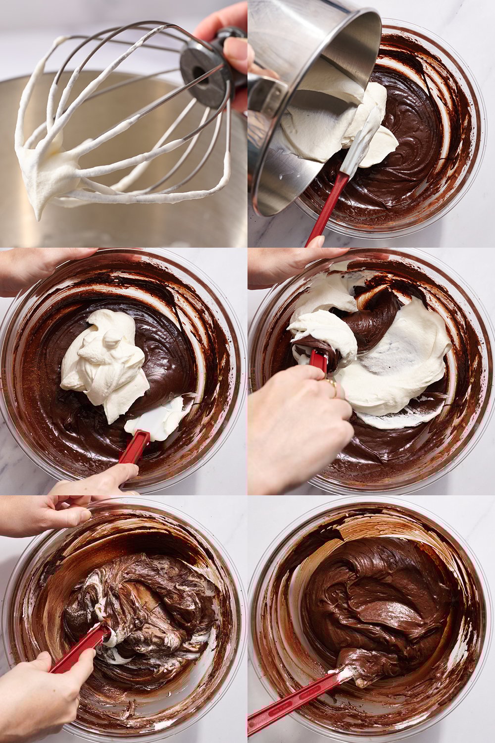 collage showing how to prepare the batter.